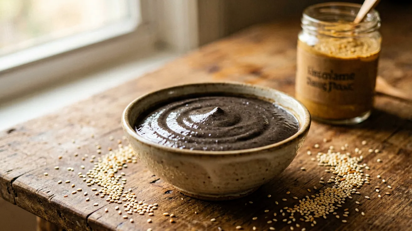 Chinese sesame paste (zhimajiang) in a ceramic bowl